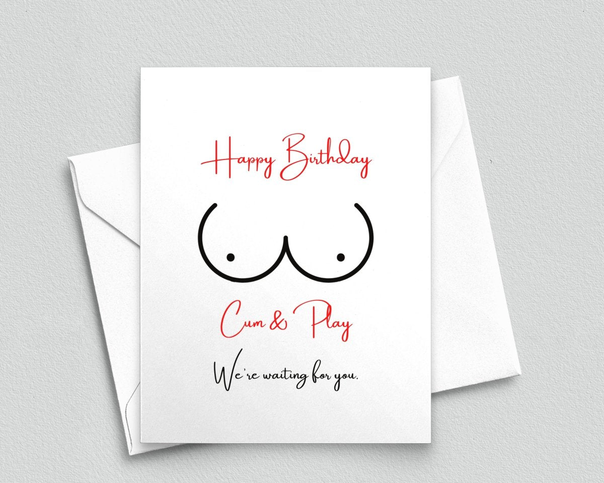 Birthday Boobs Card, Naughty Boobs Birthday Card